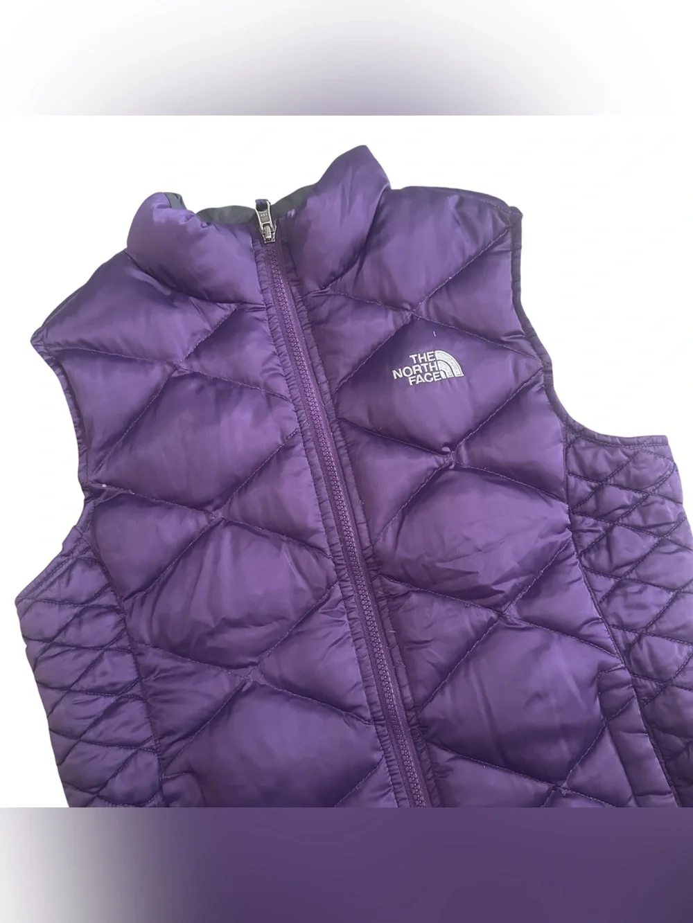 The North Face‎ Goose Down 550 Purple Puffer Vest Youth Girl 14/16